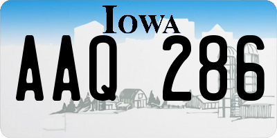IA license plate AAQ286