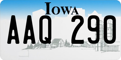 IA license plate AAQ290