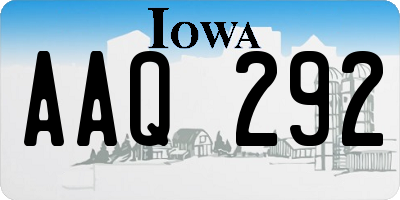IA license plate AAQ292