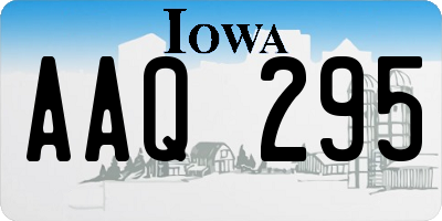 IA license plate AAQ295