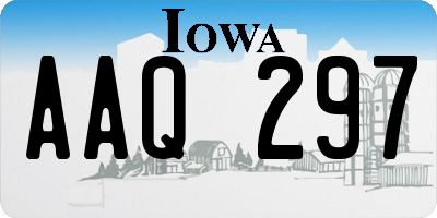IA license plate AAQ297