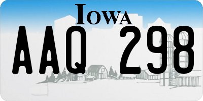 IA license plate AAQ298