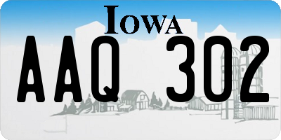 IA license plate AAQ302