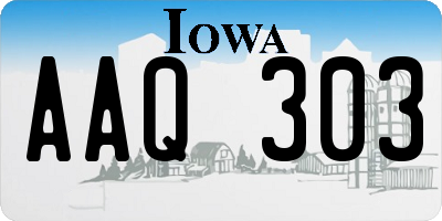 IA license plate AAQ303