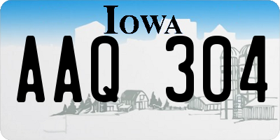 IA license plate AAQ304