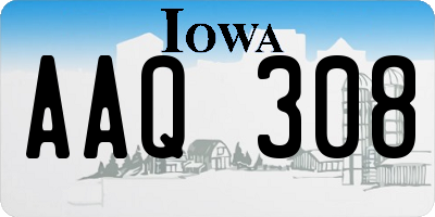 IA license plate AAQ308