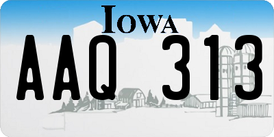 IA license plate AAQ313