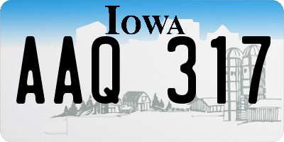 IA license plate AAQ317