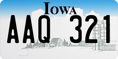 IA license plate AAQ321