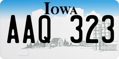 IA license plate AAQ323