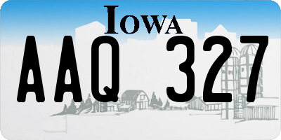 IA license plate AAQ327