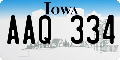 IA license plate AAQ334