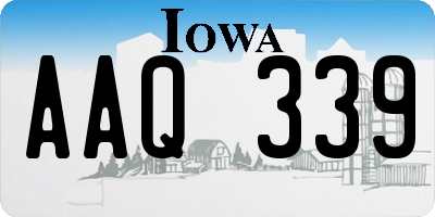 IA license plate AAQ339