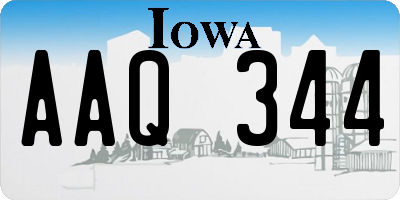 IA license plate AAQ344