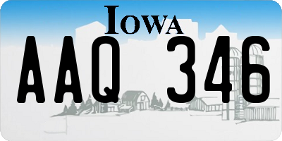 IA license plate AAQ346