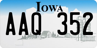IA license plate AAQ352
