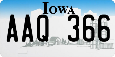 IA license plate AAQ366