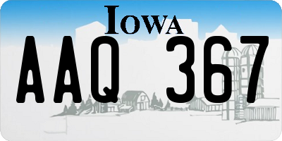 IA license plate AAQ367