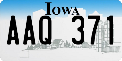 IA license plate AAQ371