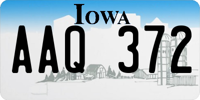 IA license plate AAQ372