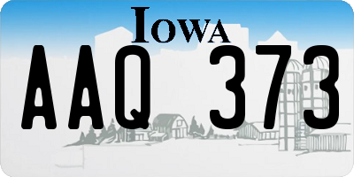 IA license plate AAQ373