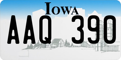 IA license plate AAQ390