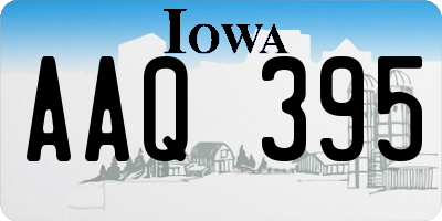 IA license plate AAQ395