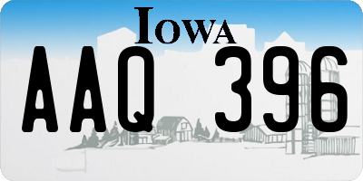 IA license plate AAQ396