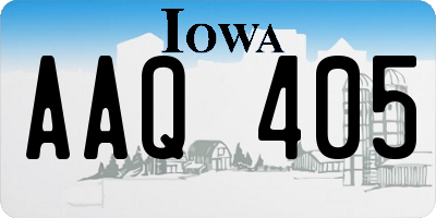 IA license plate AAQ405