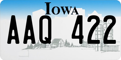 IA license plate AAQ422
