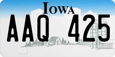 IA license plate AAQ425