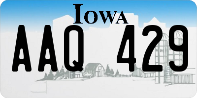 IA license plate AAQ429