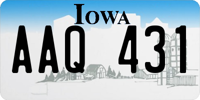 IA license plate AAQ431