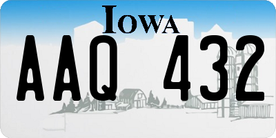 IA license plate AAQ432
