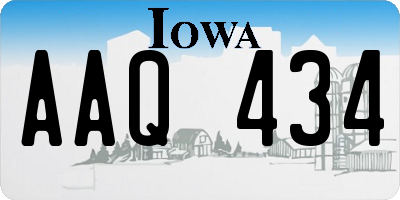 IA license plate AAQ434