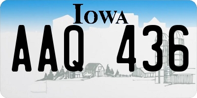 IA license plate AAQ436