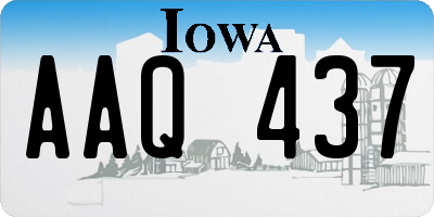 IA license plate AAQ437