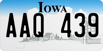 IA license plate AAQ439