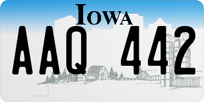 IA license plate AAQ442