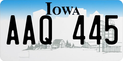 IA license plate AAQ445