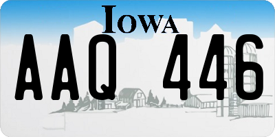 IA license plate AAQ446