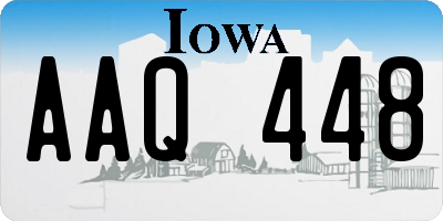 IA license plate AAQ448