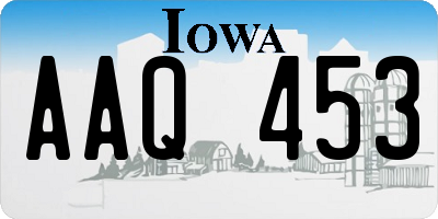 IA license plate AAQ453