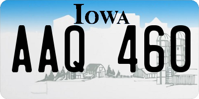 IA license plate AAQ460