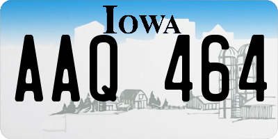 IA license plate AAQ464