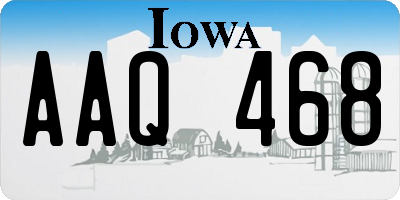 IA license plate AAQ468