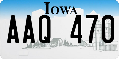IA license plate AAQ470