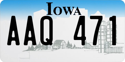 IA license plate AAQ471