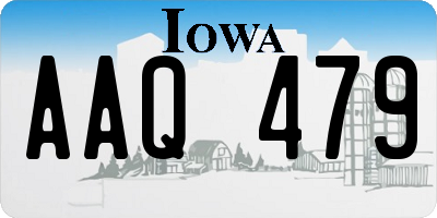 IA license plate AAQ479