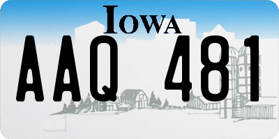 IA license plate AAQ481